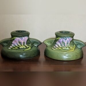 Roseville Candle Holders